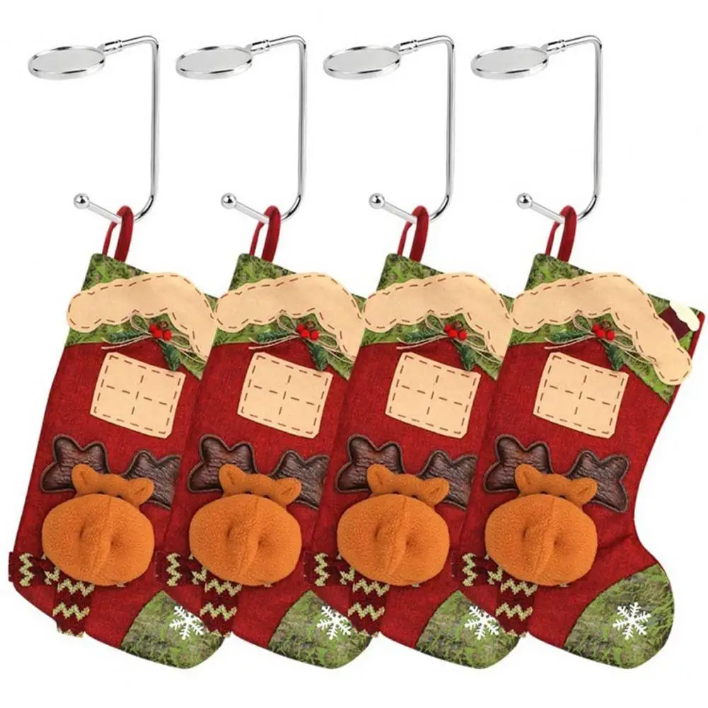 

Нескользящий крючок для подвешивания, широкое применение, металлические рождественские чулки, антикоррозийные домашние крючки, вращающий...