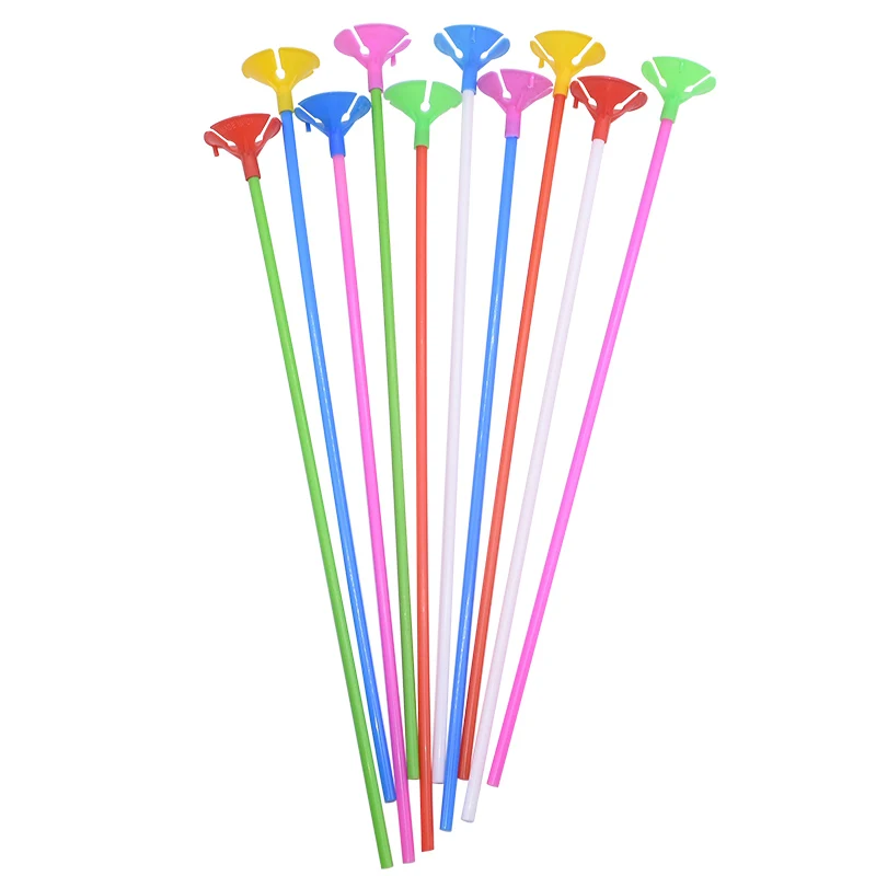multicolor 10/20/30 шт Пластик стержни палочки воздушном шаре держатель из нержавеющей стали с чашки, для свадьбы, для дня рождения, украшения для праздника вечерние клипсы для воздушных шаров, аксессуары - Цвет: multicolor