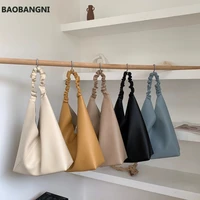 new womens bags sets korean ladies small shoulder bag soft pu leather plicated strap female triangle handbags