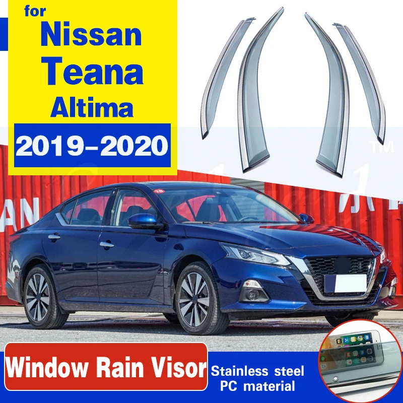 

Car Window Visor Vent Rain Shield Shelter Cover Frame For Nissan Teana Altima 2019 2020 Accessorie Car window rain shield