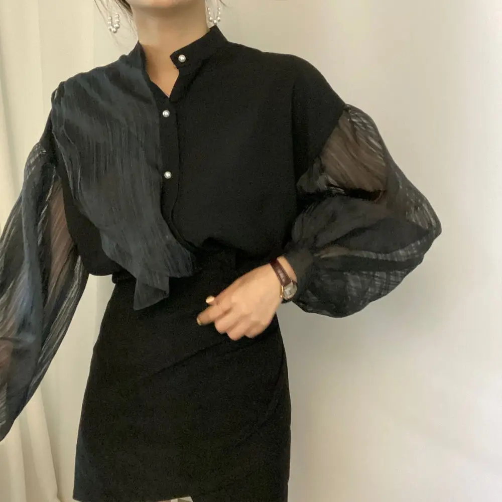 

Cheap wholesale 2021 spring summer autumn new fashion casual ladies work women Blouse woman overshirt female OL Py1449