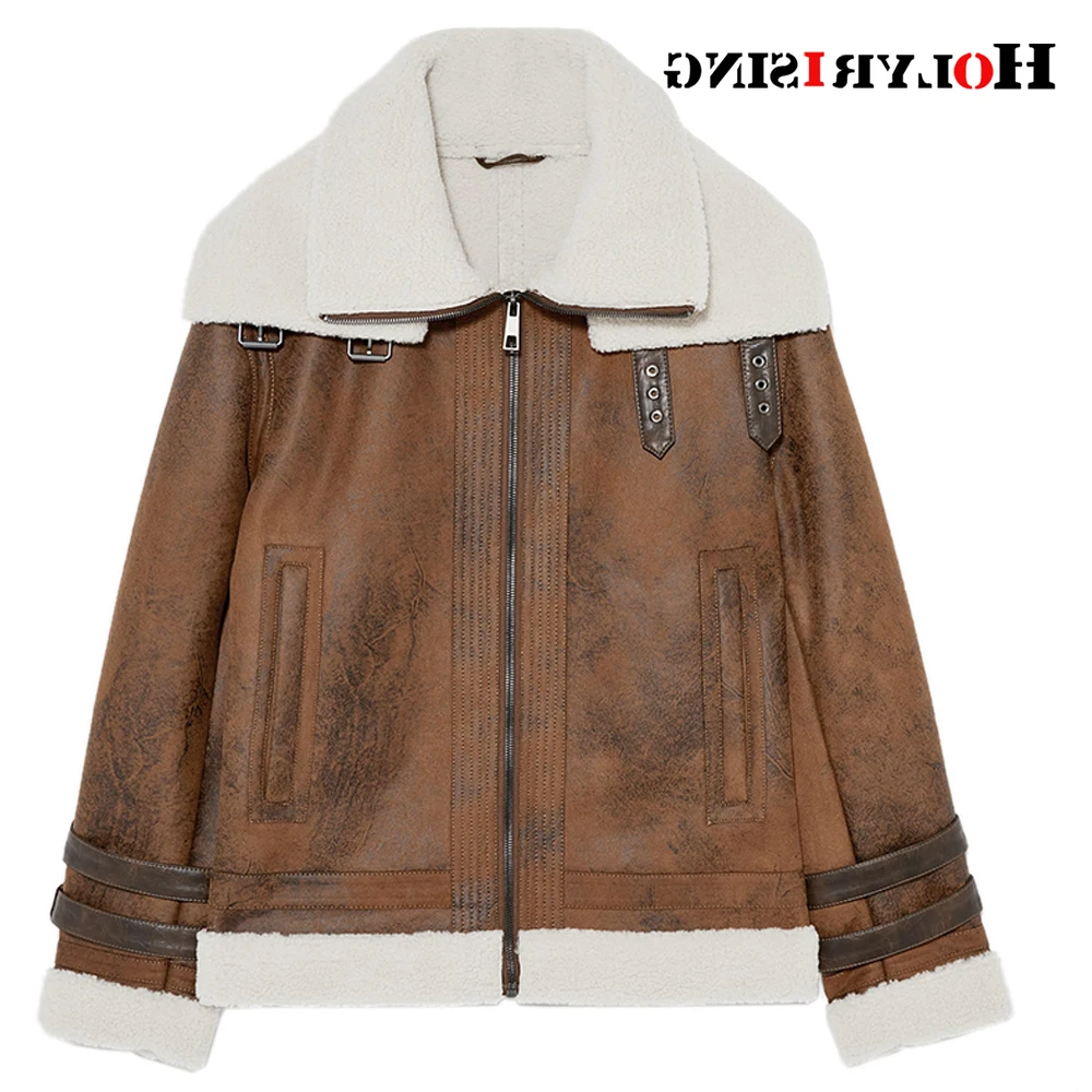 

Двойная куртка с воротником, модное зимнее пальто из овечьей шерсти, очень теплая зимняя куртка, 2 цвета, Мужское пальто из овечьей шерсти, ...