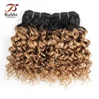 Bobbi Коллекция T 1B 27 Ombre медовый светлый темно-коричневый бразильский Волнистый волос волнистпряди Remy человеческие волосы для наращивания
