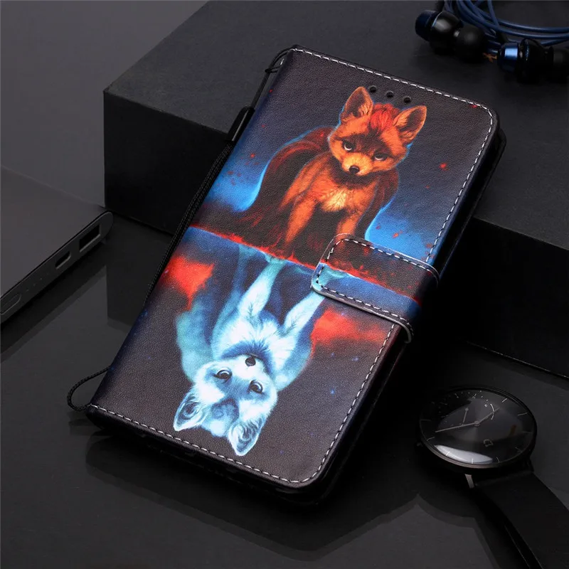 Кожаный флип-чехол для samsung Galaxy A10 A20 A30 A40 A50 A70 A80 A20e A10s A30s A50s A20s чехол для телефона чехол-бумажник с рисунком и крышка