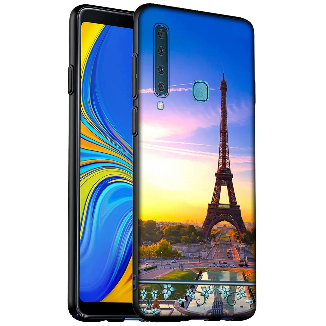 Франция Париж Эйфелева башня Мягкий силиконовый чехол для телефона Samsung Galaxy A6 A7 A8