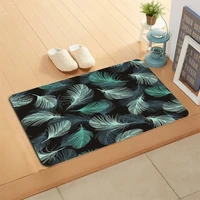 custom feather patter doormat floorbathkitchenbeach mat flannel sponge fabric 3d printed shaggy custom decoration for bedroom