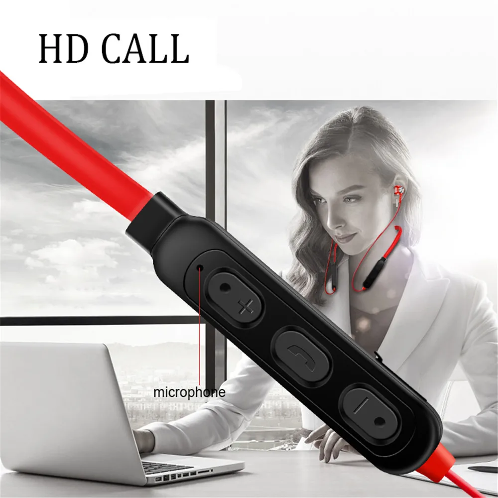 HIFI гарнитура Bluetooth 4.2 Беспроводные спортивные наушники стерео сабвуфер подвесной