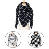 scarf wrap multi color trendy decorative square print splicing warm shawl warm shawl for winter