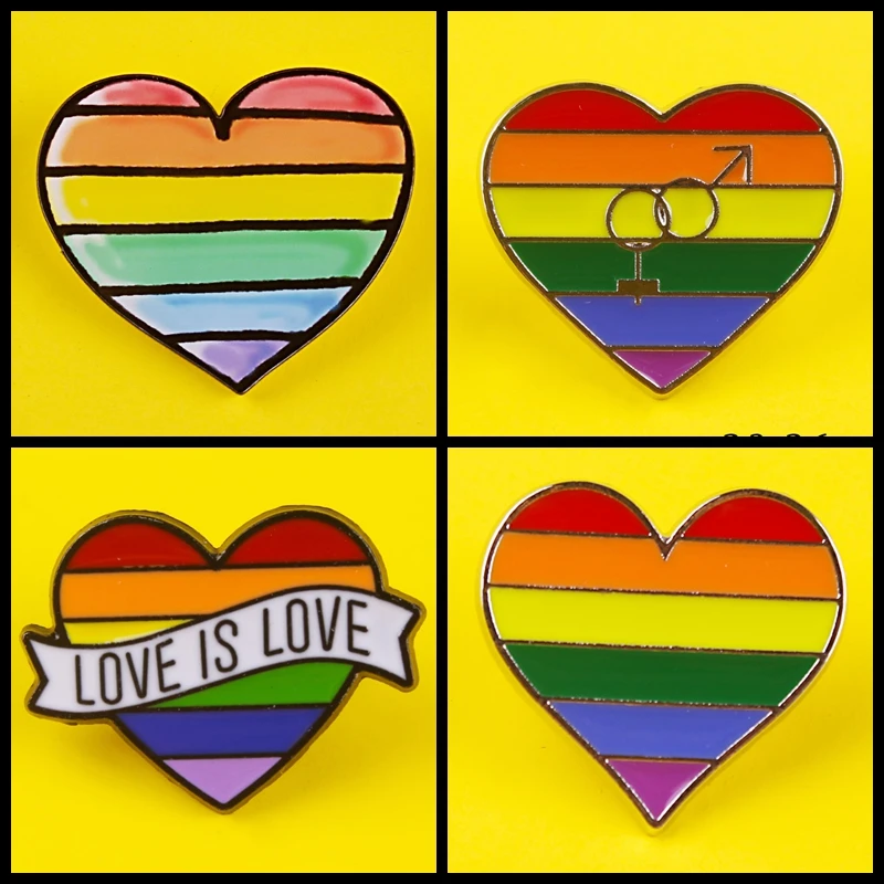 Мультфильм контакты рок значки на одежде геи ЛГБТ металлические рюкзаке под