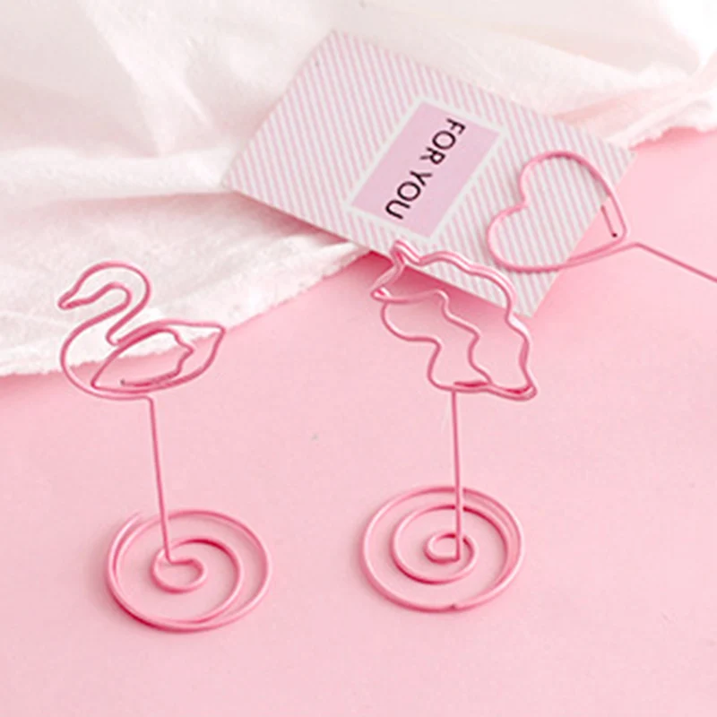 Настольные заметки зажимы в форме единорога сердца свадебные сувениры место