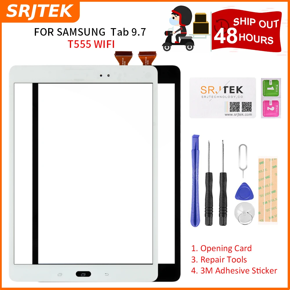 Srjtek сенсорный экран для Samsung Galaxy Tab A 9 7 дюйма телефона T555 T550 с Wi Fi дигитайзер