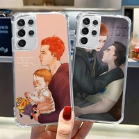 gallavich phone case transparent for samsung a 10 21s 31 50 51 52 12 71 s note 10 20 21 fe plus ultra