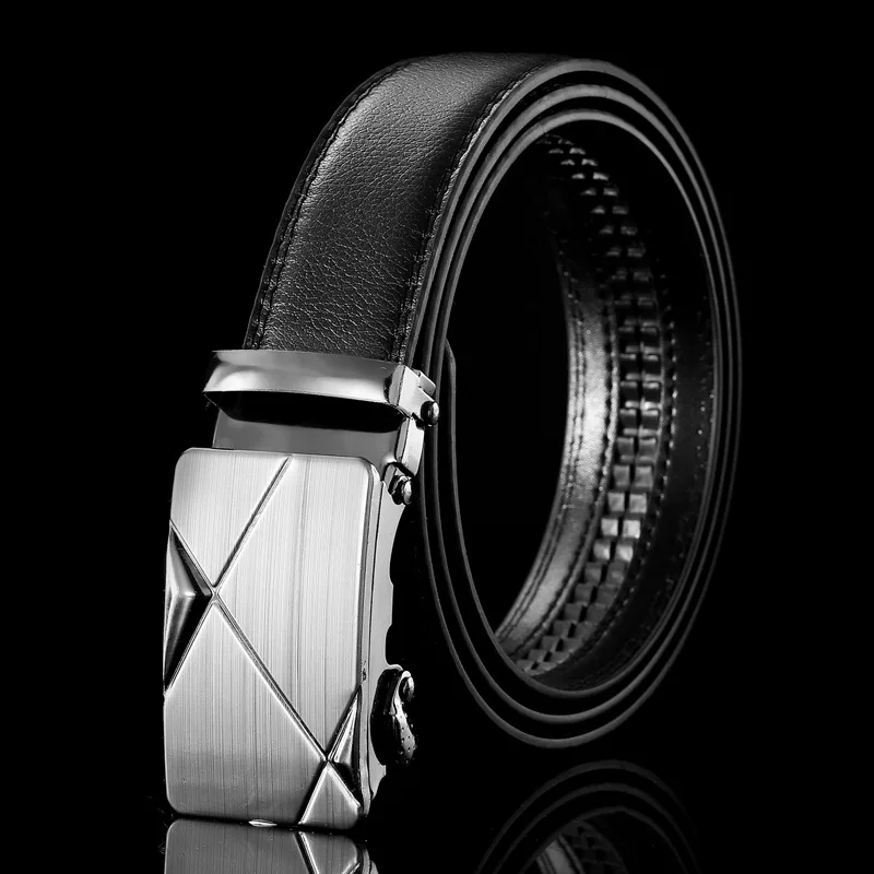 

New Mens Business Style Waist Belt Fashion Pu Leather Waist Strap Male Automatic Buckle Waistband Mens High Quality Girdle Belts