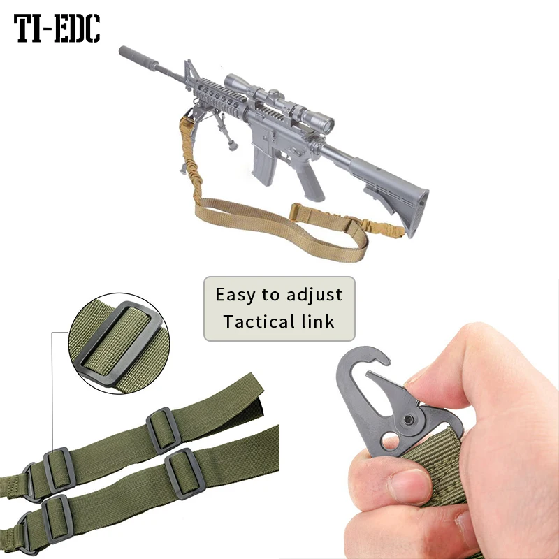 NylonTactical 2 Point Gun Sling Shoulder Strap Outdoor Rifle With Metal Buckle Shotgun Belt Hunting Accessories | Спорт и