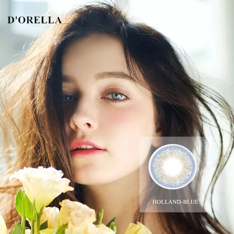 

D'ORELLA 1 Pair(2pcs) HOLLAND GIRL Series Coloured Contact Lenses for Eyes Cosmetic Contact Lens Eye Color