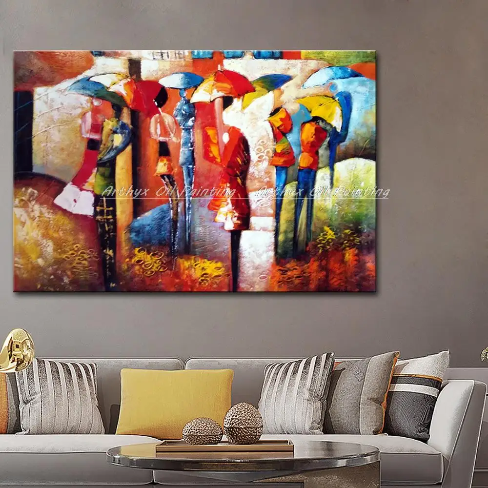 

Arthyx Large Size Hand Painted Abstract Figure Oil Painting On Canvas For Living Bedroom Home Decoration Modern Wall Art Picture