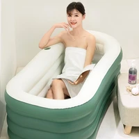 thickened plastic bathtubs adult keep warm sauna foldable bath tub portable comfortable piscina household merchandises dk50pb
