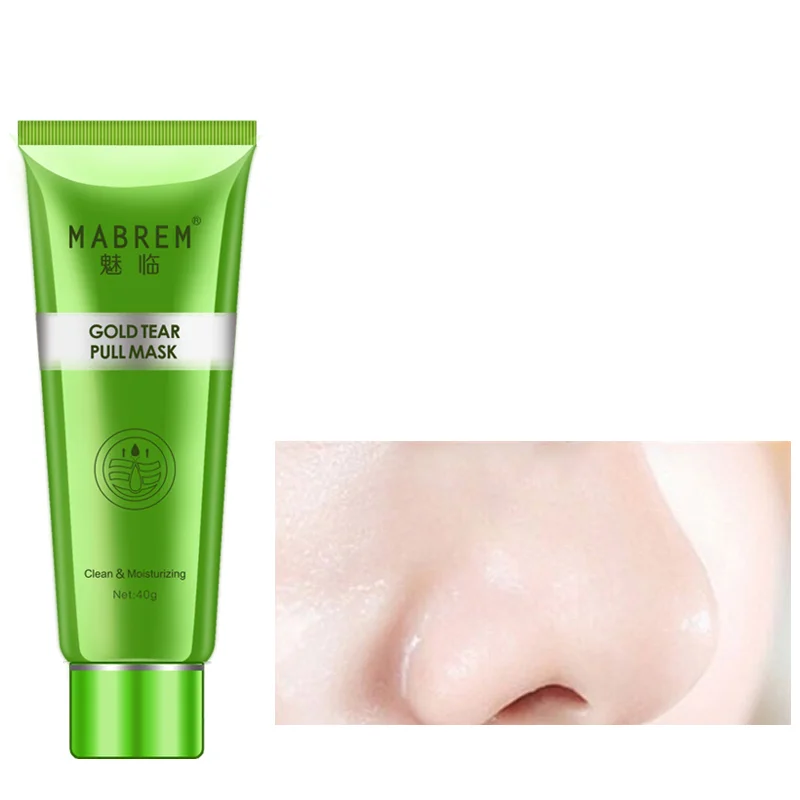 

2PCS MABREM Gold Blackhead Remove Stains Shrink Pore Mask Improve Rough Skin Acne Depth Replenishment Moisturizing Oil-Control