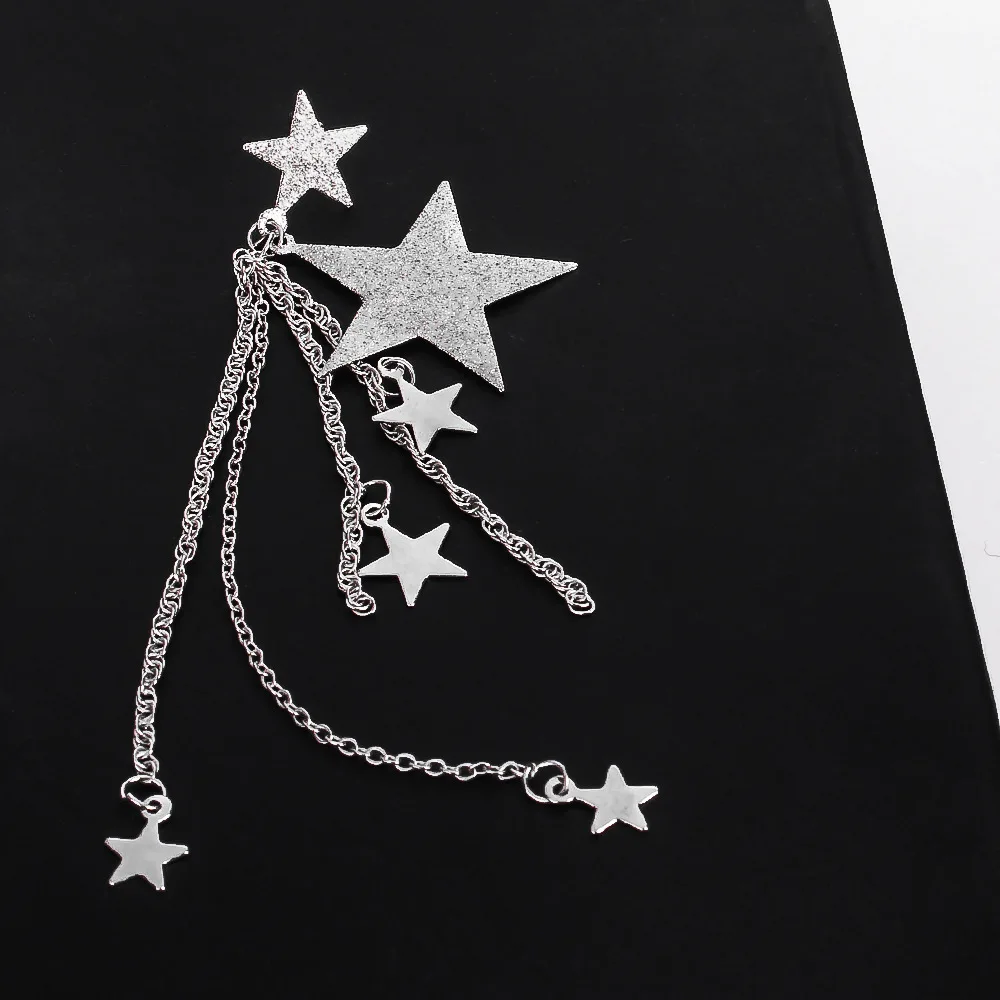 

Stylish fashion gold plating oversized stars with Long Tassel Drop Earrings For women Star Tassel Dangle Earrings Jewelry