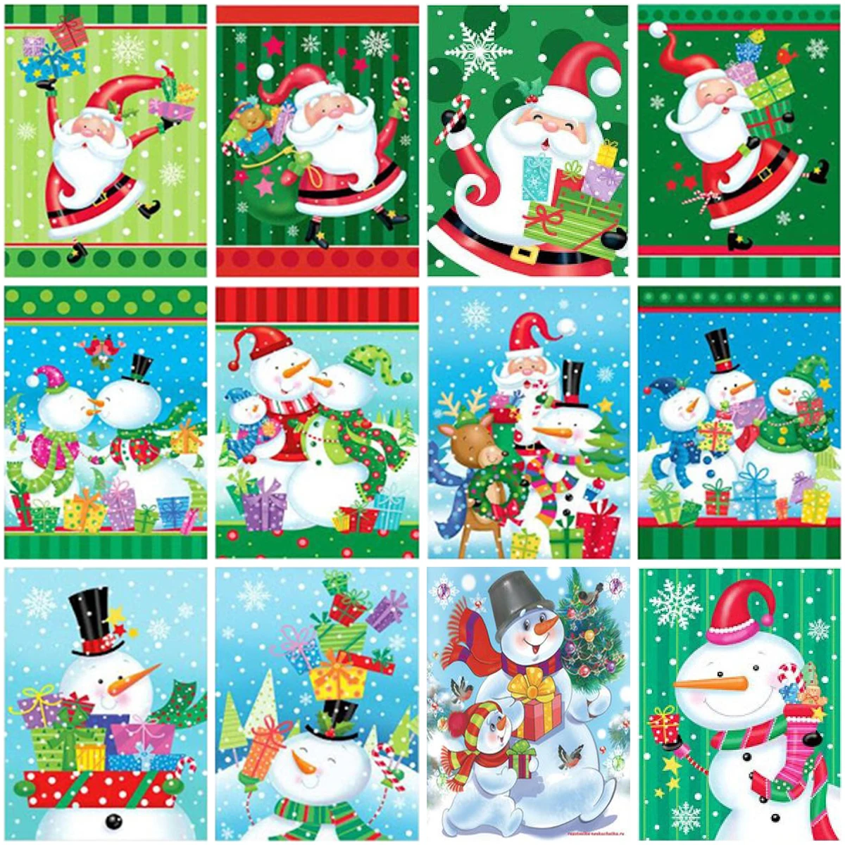 

Алмазная живопись «сделай сам» 5d Рождественский Снеговик Санта-Клаус Набор для вышивки крестиком печать рождественские животные украшение для дома подарки ручной работы