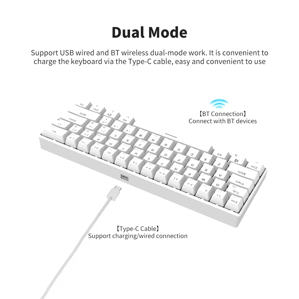Ajazz i610T механическая клавиатура USB Проводная BT3.0 двухрежимные игровые Клавиатуры