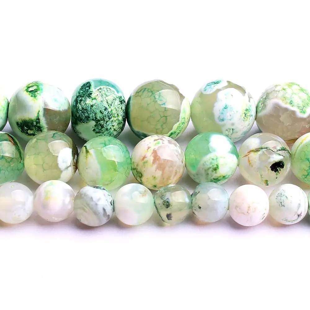 6/8/10 мм Зеленый Огненный полосатые Агаты Оникс Камень бисер круглый свободные