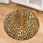 Круглый коврик, модный коврик для стула с 3D рисунком леопарда, бабочки, звездного неба, круглый коврик, мягкий коврик, коврик для спальни, прикроватный коврик