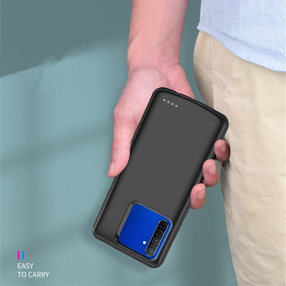 6500mah battery charger cases for oppo realme xt battery case power bank cover charging case for oppo realme x2 battery cover free global shipping