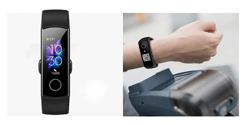 Honor Band 5 Смарт-браслет AMOLED сенсорный цветной экран для плавания Обнаружение пульса 5ATM водонепроницаемый Honor Band