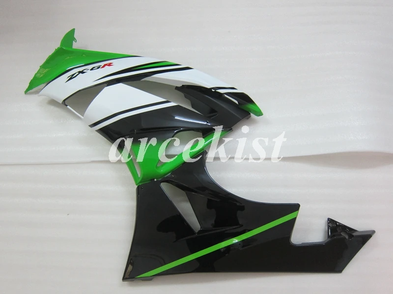 Литьевая Форма ABS Обтекатели тела набор подходит для Kawasaki ZX6R 2009 2010 2011 2012 ZX-6R 09 10 11 12 ниндзя 636 холодный зеленый белый