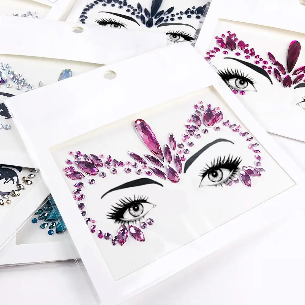 Маскарадное украшение для лица DIY ювелирные изделия Акриловые стразы