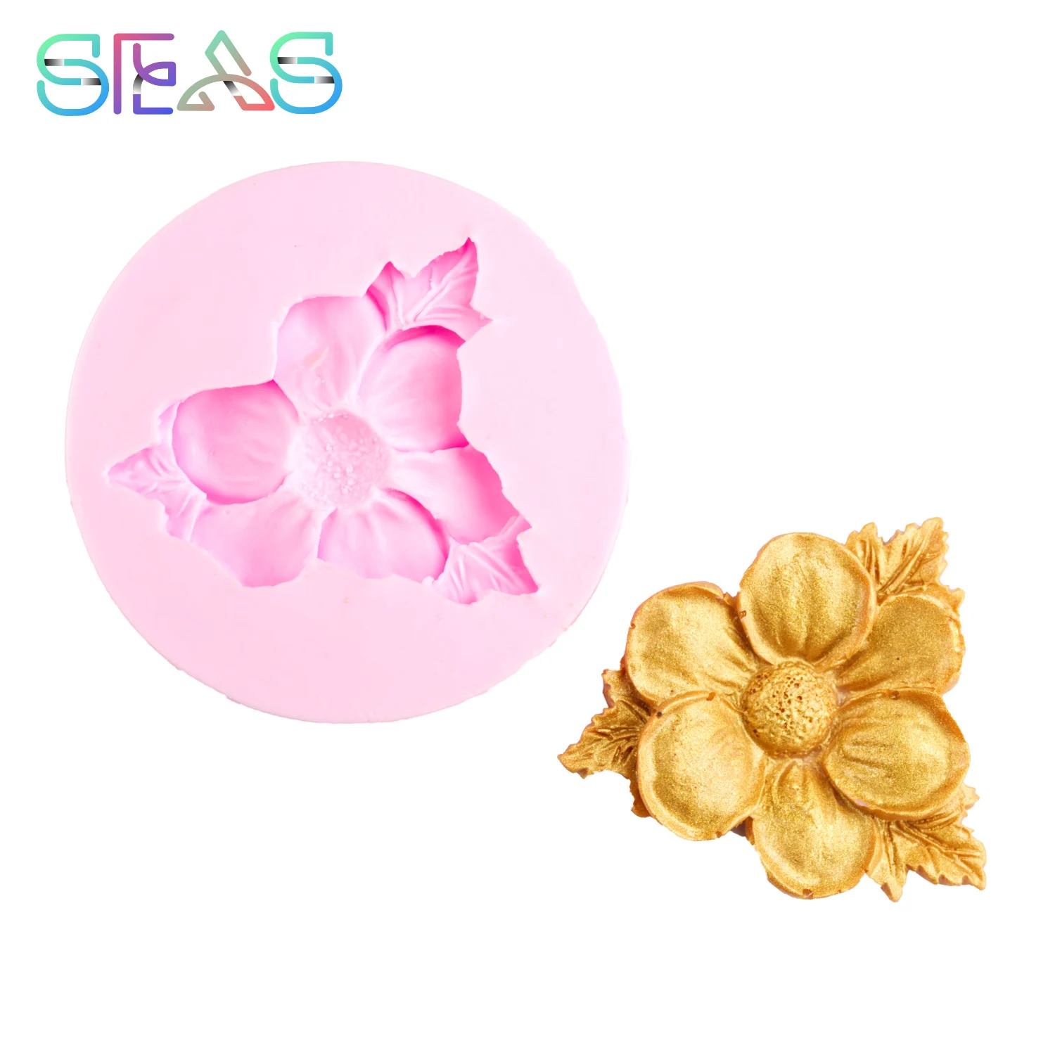 

Free Shipping Silicone Molds Birthday 3D Peach Blossom Cake Decorating DIY Biscuits Molds Cake Decorating Tools Resin Molds