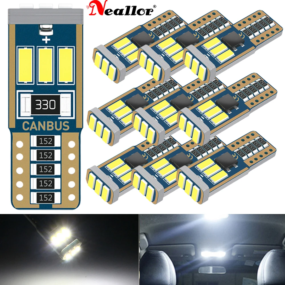 

10Pcs T10 LED Parking Light Car Interior Lights for Mercedes Audi BMW Toyota Kia Lamp 194 168 W5W LED Bulb 2825 2821 5W5 Diode