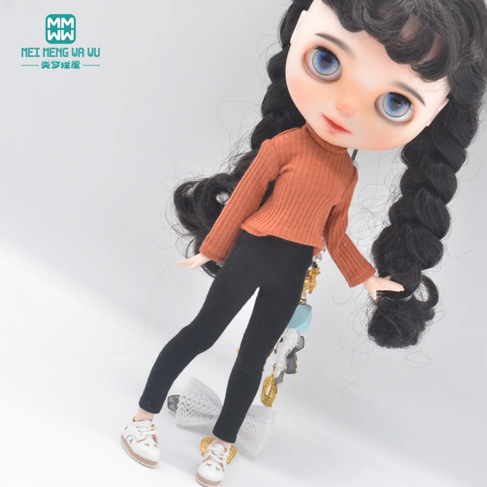 Одежда для куклы подходит Blyth Azone OB22 OB24 модный свитер с высоким воротником