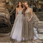 Длинные вечерние платья-трапеции Verngo, модель 2021 года, платье на тонких бретелях, длиной до щиколотки, для выпускного вечера