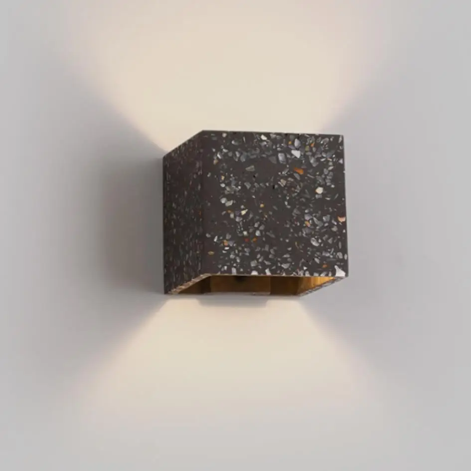 Koop Cube Kleurrijke Led Wall Lampen Cement Steen Nachtkastje Gangpad Trap Foyer Minimalistische Wandkandelaars Sfeer Verlichting G4 110-240V