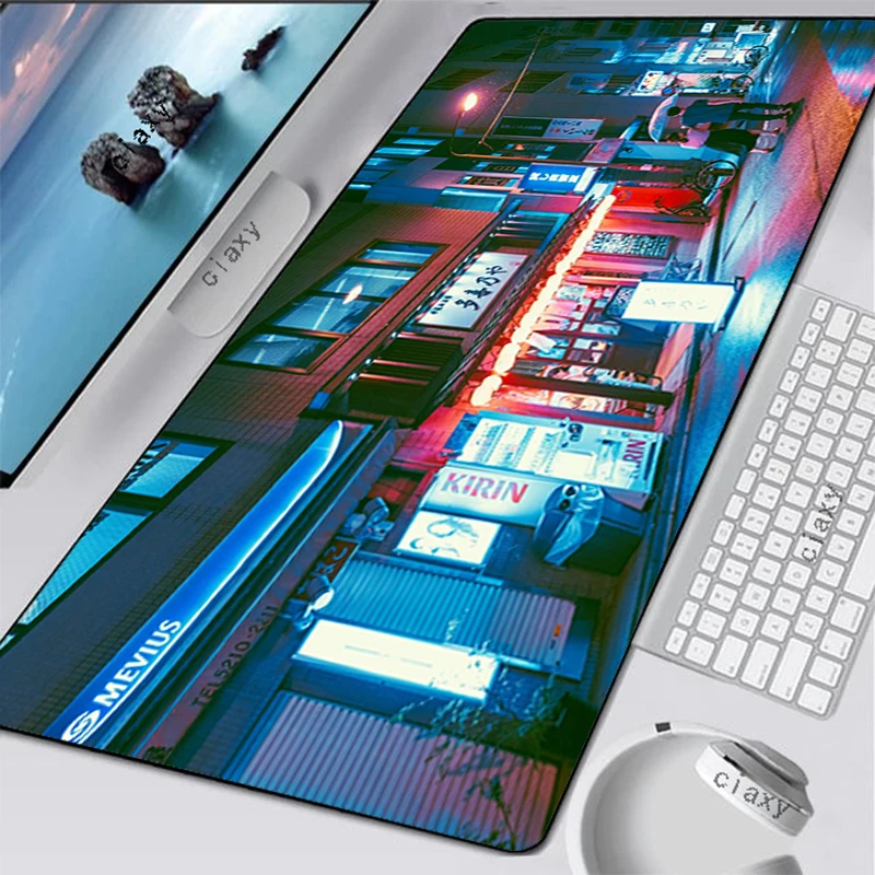 

Mause Pad Gamer Desk Accessories Japanese Street Computer and Office Xxl Mouse Pad 3d Diy Anime Mousepad Mausepad Big Mousepad