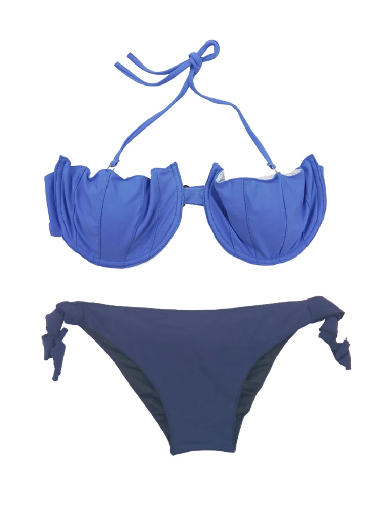 Бикини 2021 комплект бикини Русалка ракушка бандажные купальники женский