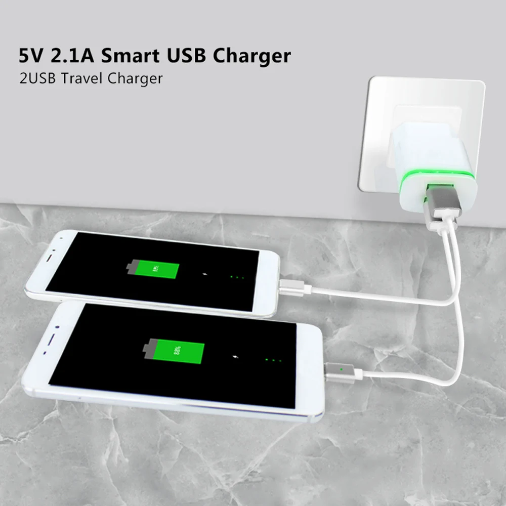 Sindvor USB LED зарядное устройство с двумя портами для iPhone X 8 7 iPad быстрое настенное Samsung