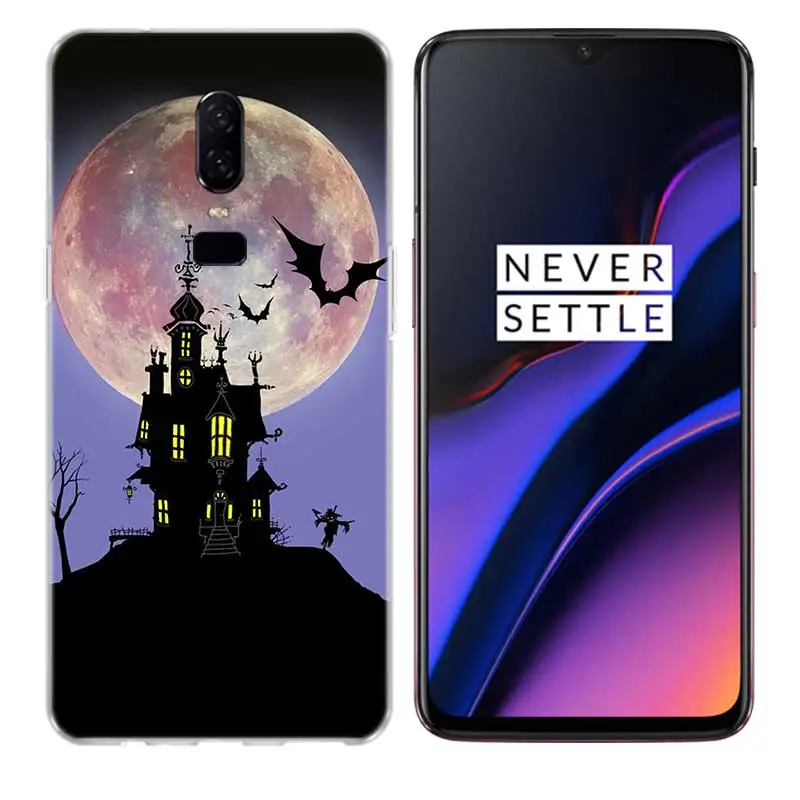 Happy Halloween Luxury Soft TPU Silicone Phone Back Case For OnePlus One Plus 7 Pro 5 5T 6T 6 Fundas Printed Cover Coque |