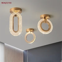 nordic design acrylic oval luxury ring led ceiling lamp for living room hallway indoor home decoration modern lighting fixtures