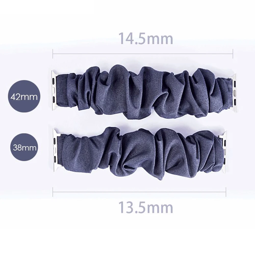 

Women/Girls Scrunchie Strap for apple watch band 44mm 40mm iwatch series 6 se 5 4 3 bracelet correa apple watch 38mm 42mm strap