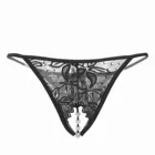 Женское нижнее белье, сексуальные трусики с открытой промежностью, прозрачные стринги, женское кружевное нижнее белье, трусики с низкой талией для женщин