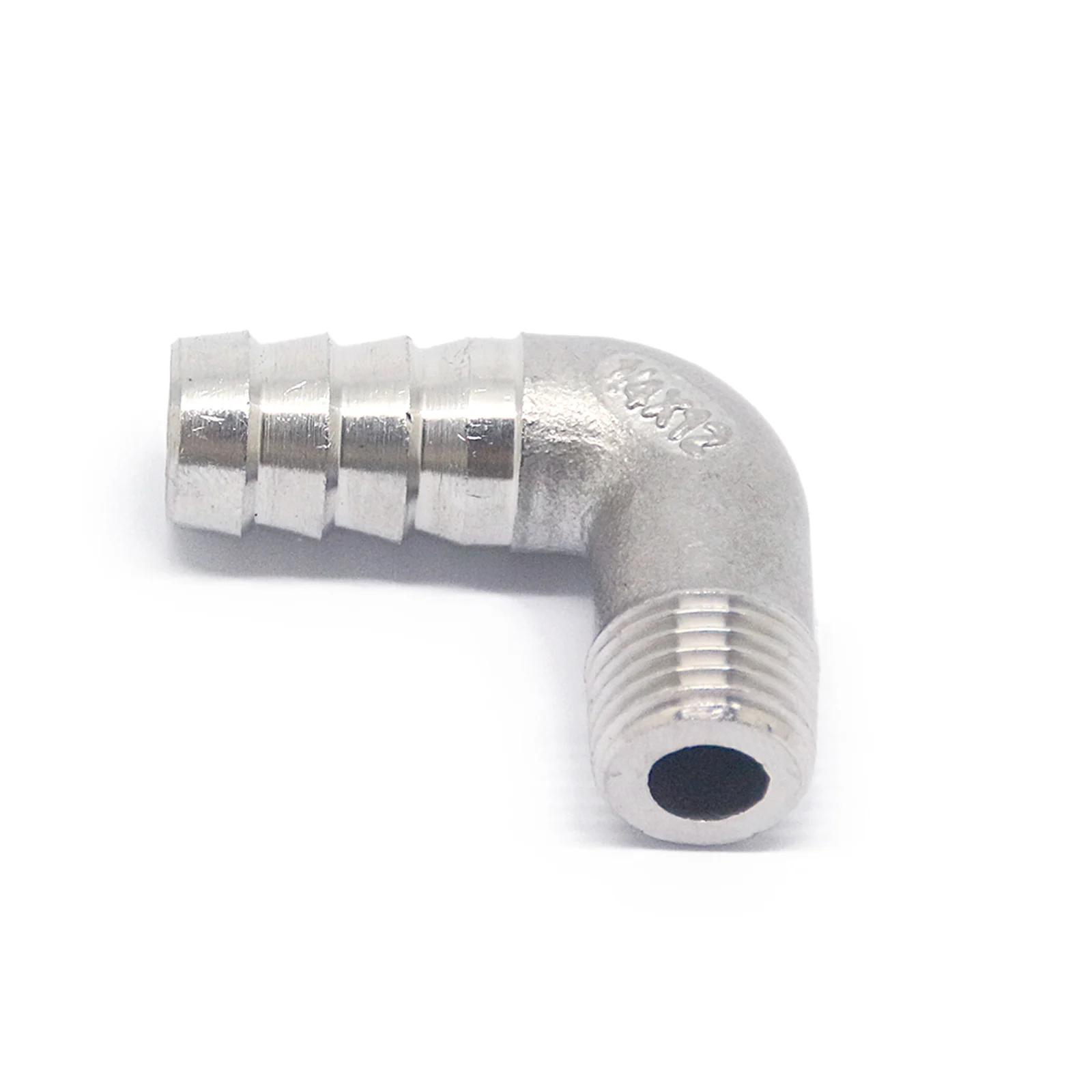 

8 10 12 14 16 20mm Hose Barb x 1/4" 3/8" 1/2" Male NPT SS304 Sanitary stainless steel 90 Degree Elbow Barbed Thread Pipe Fitting