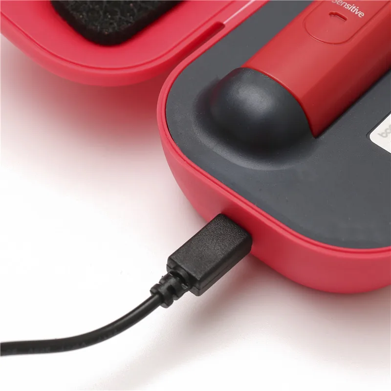 

Sonic Rechargeable Electric Toothbrush Replacement Brush Heads travel case 2 Minutes Timer & 5 Modes Waterproof with holder