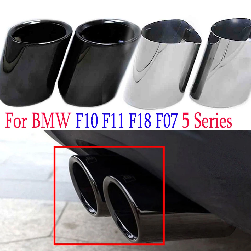 1 пара нержавеющая сталь для BMW 5 серии F10 F11 F18 F07 E39 E60 E61 525i 528i 530i 535d 535i выхлопная