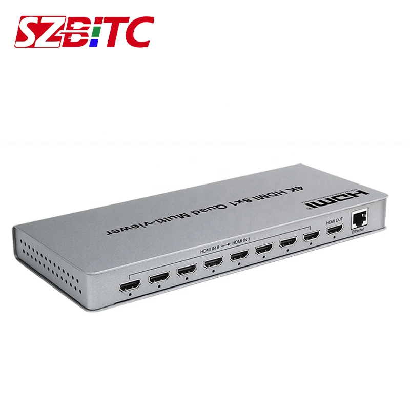 SZBITC 4K HDMI 8x1 переключатель с мультипросмотром 8 в 1 Разделитель дисплеем HD цифровой