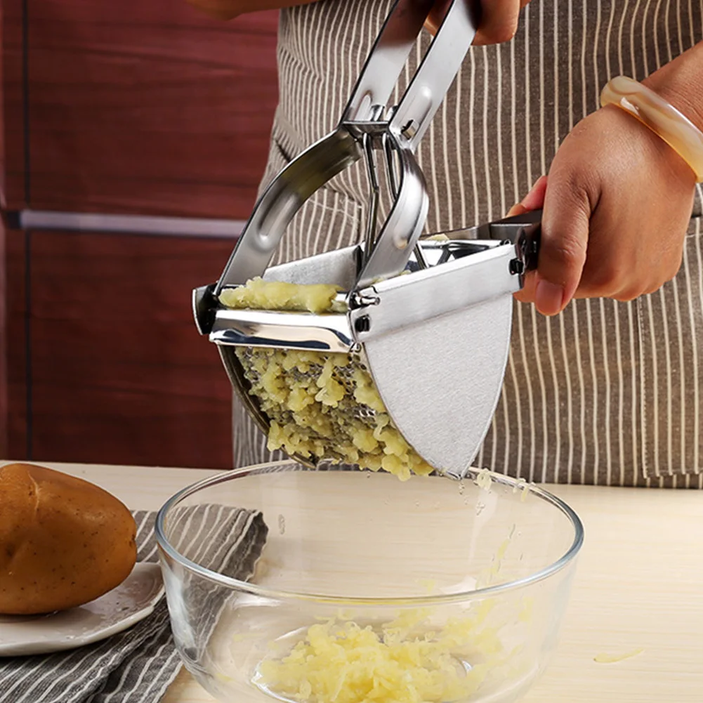 

Hand Tools Practical Durable Multifunction Easy Clean Anti Rust Squeezing Home Kitchen Potato Ricer Masher Stainless Steel