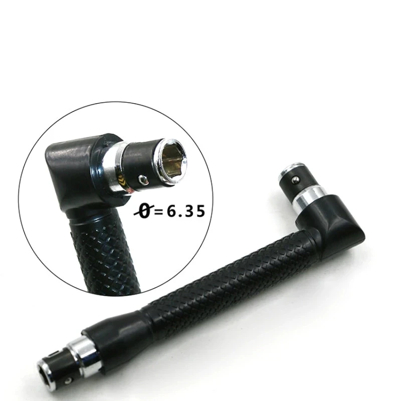 

1pc Dual Head L-Shaped Mini Socket Wrench 1/4" 6.35mm Screwdriver Bits Key Utility Tool for Routine