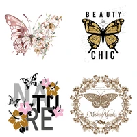 fashion cute animal beautiful butterfly patches for clothes diy t shirts iron on patch heat transfer stickers washable applique